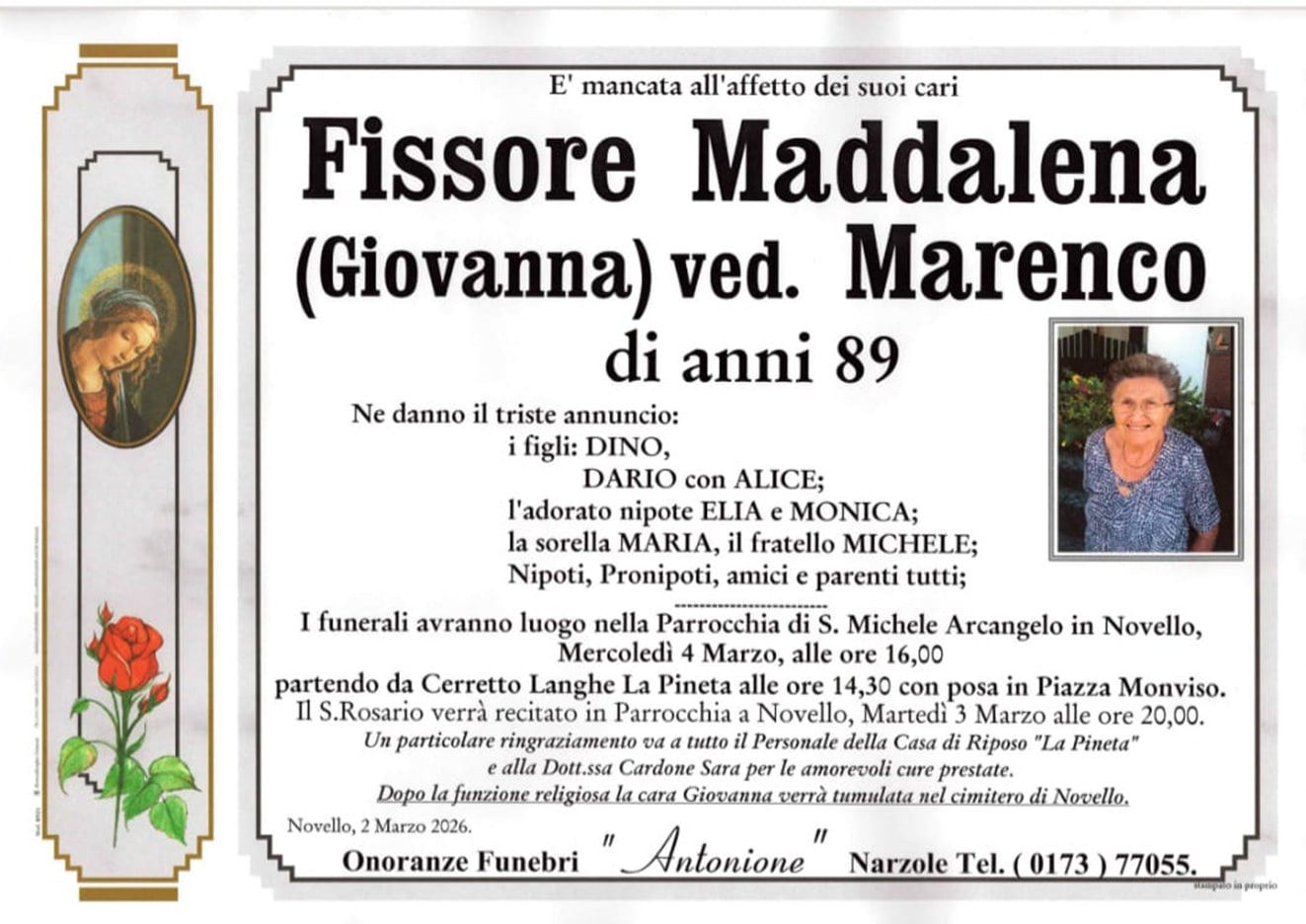 Fissore-onoranze funebri antonione narzole